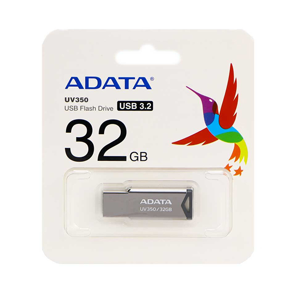 فلش مموری ای‌دیتا مدل UV350 ظرفیت 32 گیگابایت Adata UV350 32GB Silver USB Flash Drive